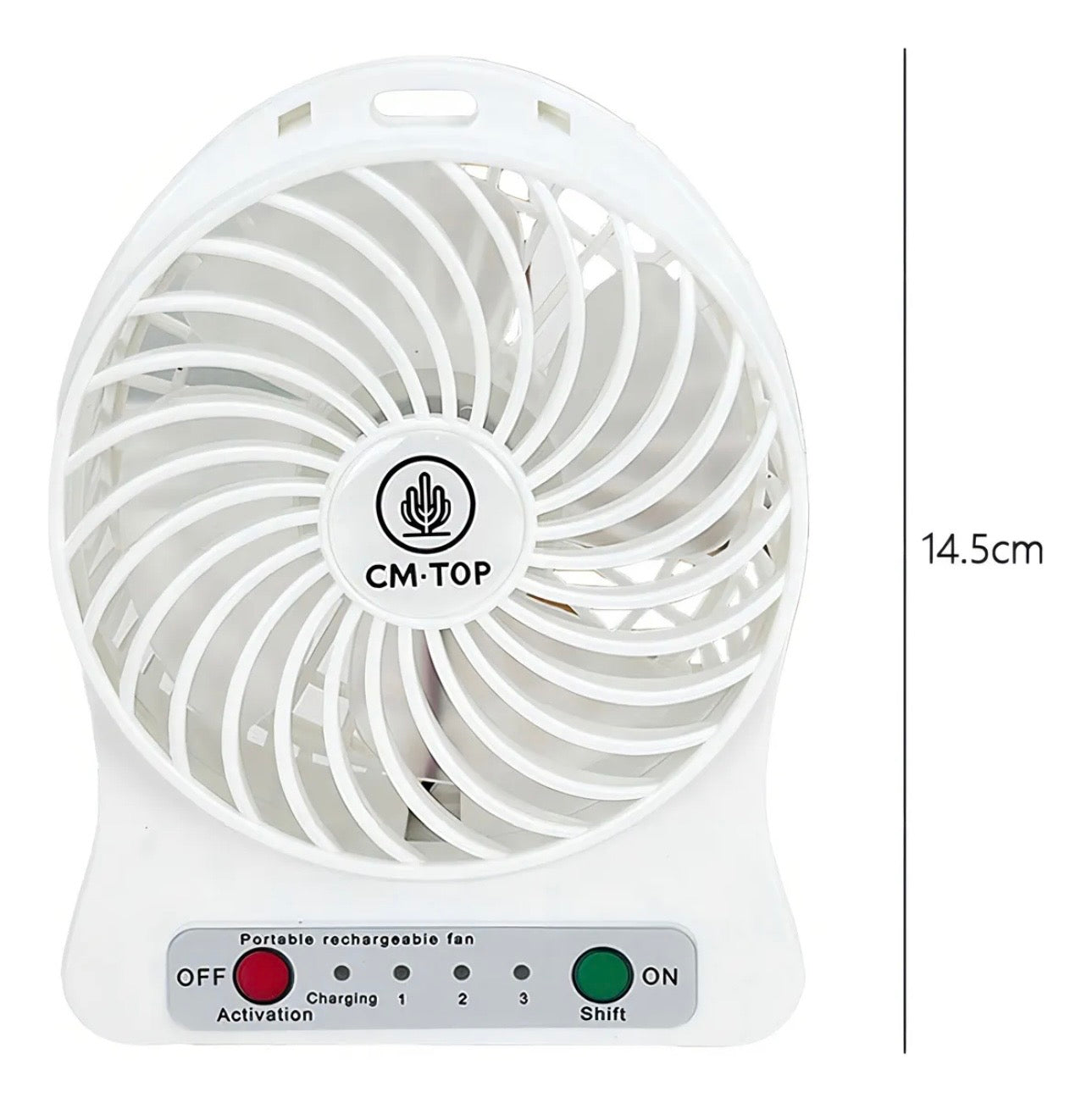 MINI VENTILADOR DE ESCRITORIO 3 VELOCIDADES Y LINTERNA