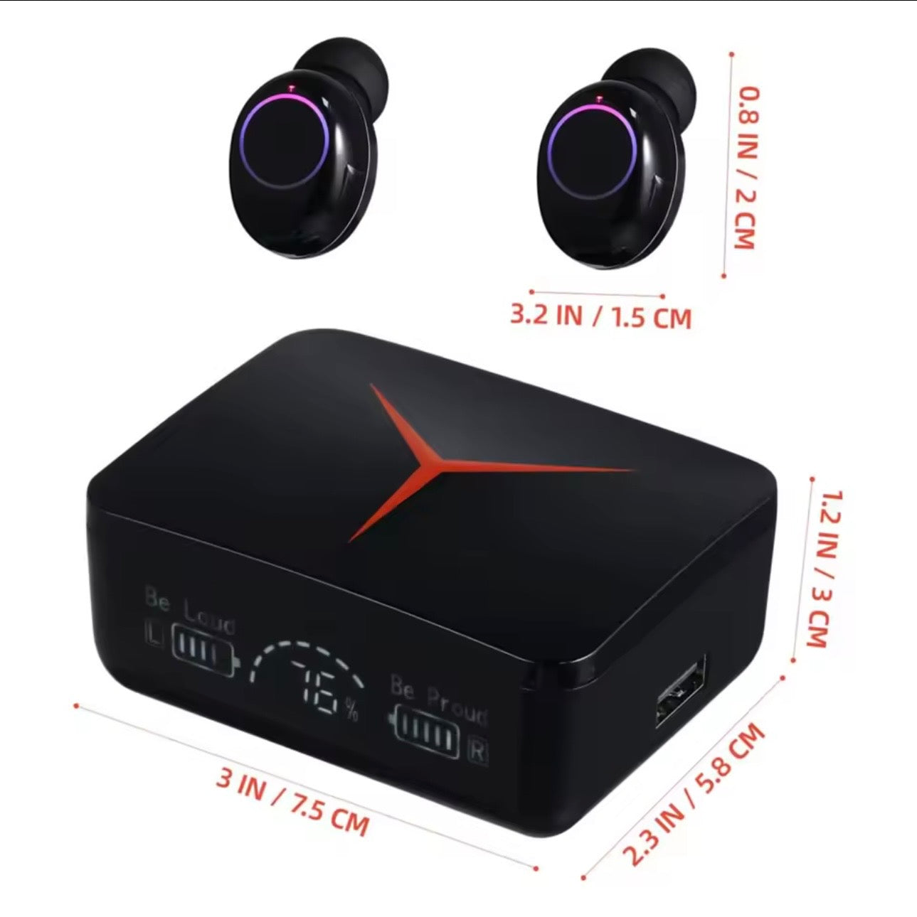 AUDIFONOS M90 INALÁMBRICOS BLUETOOTH PAQUETE 2 PIEZAS