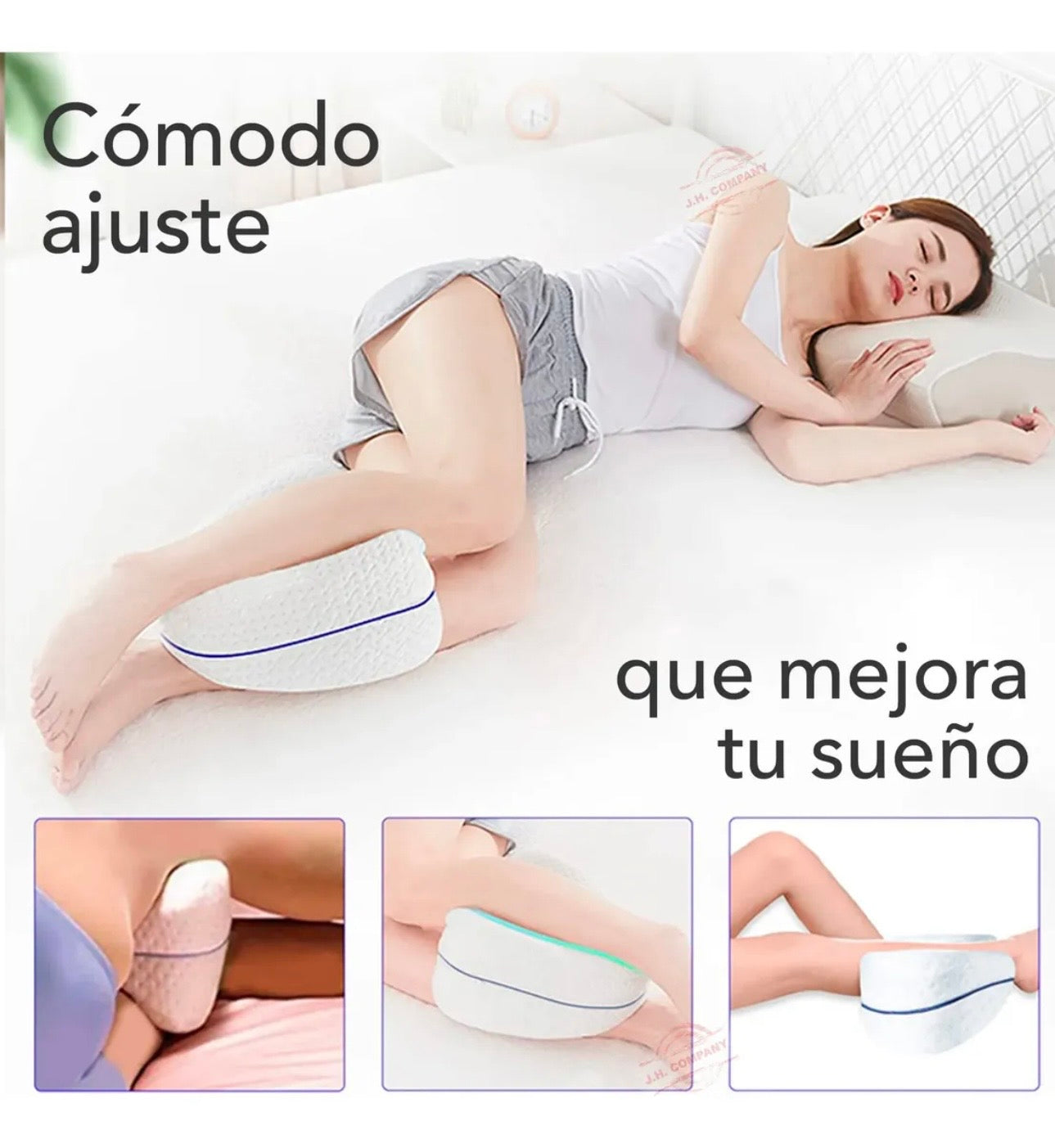 ALMOHADA ERGONÓMICA DE DESCANSO PARA RODILLAS- ALIVIA LA MOLESTIA DE ESPALDA, CADERA Y PIERNAS MIENTRAS DUERMES