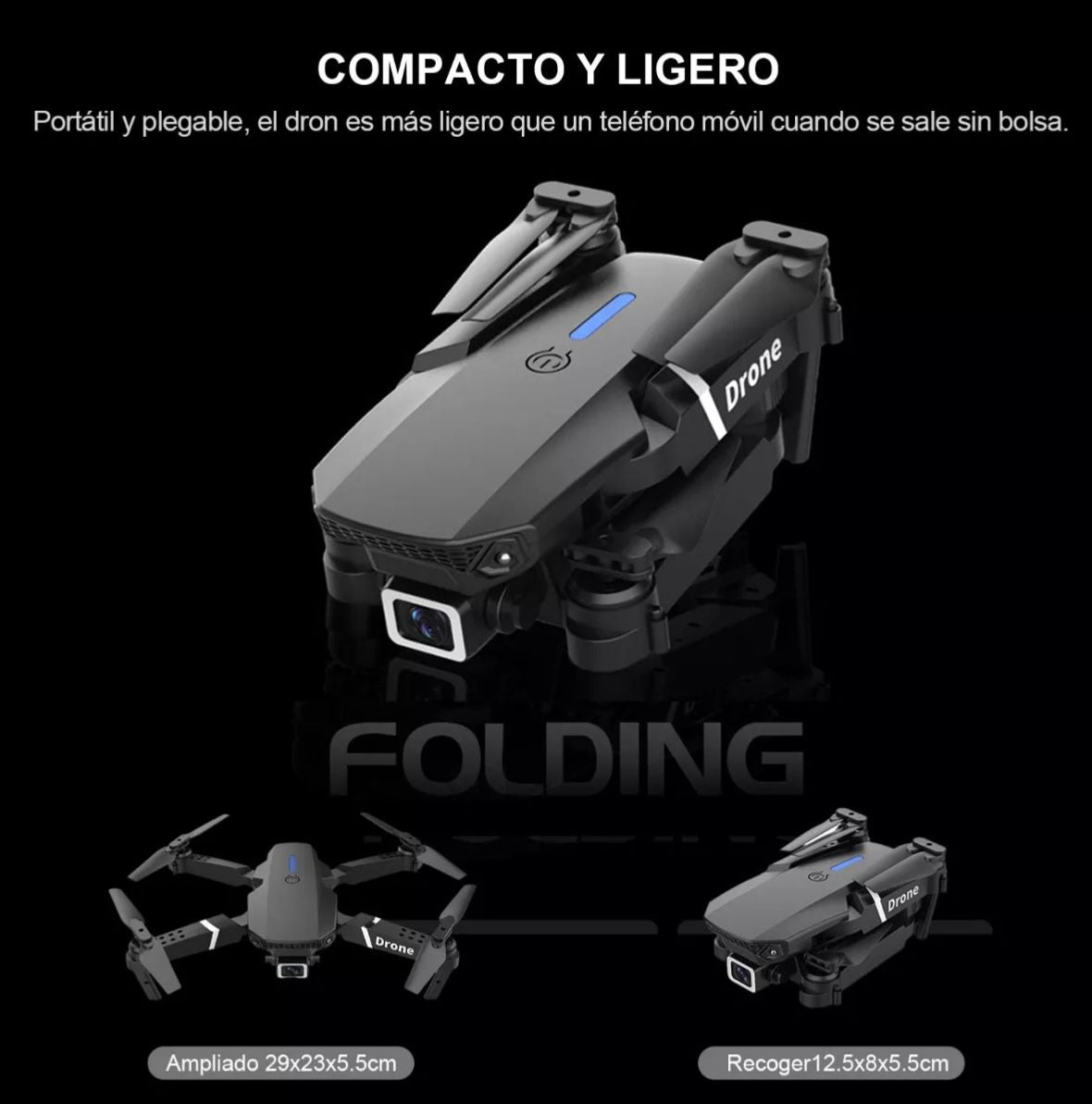 DRON PLEGABLE CON CAMARA 4K