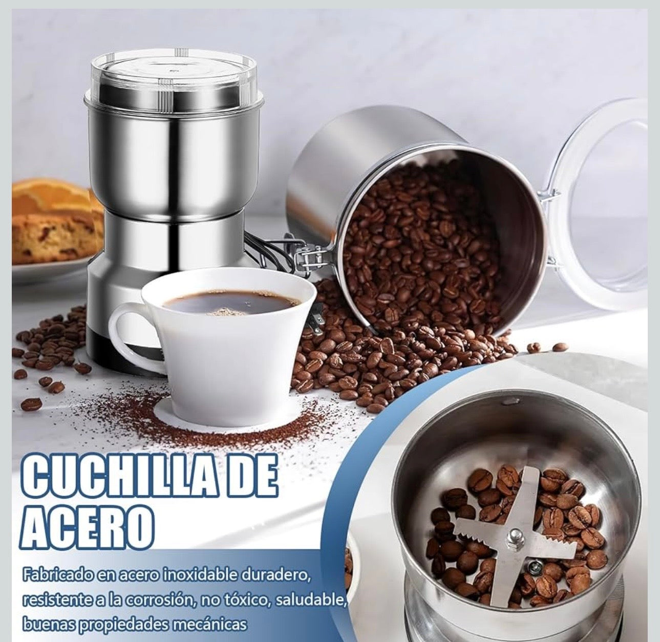 MOLINO ELECTRICO PARA CAFE Y ESPECIAS