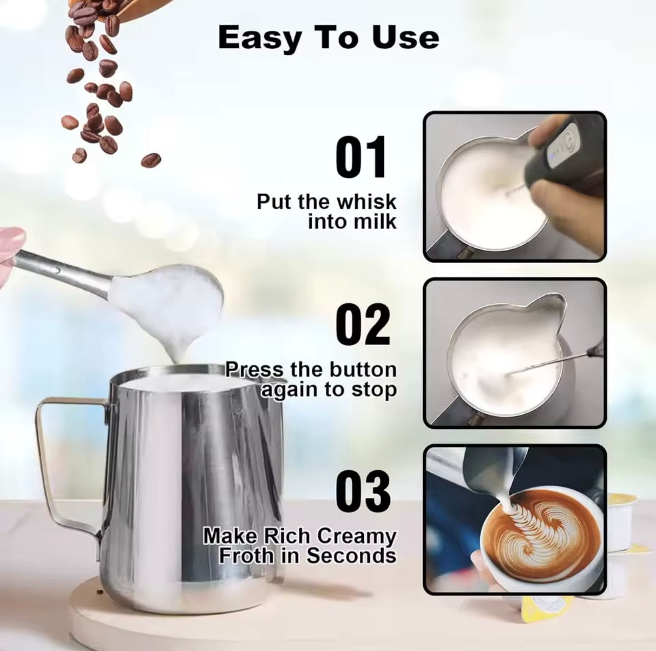 BATIDORA DE CAFÉ Y BEBIDAS