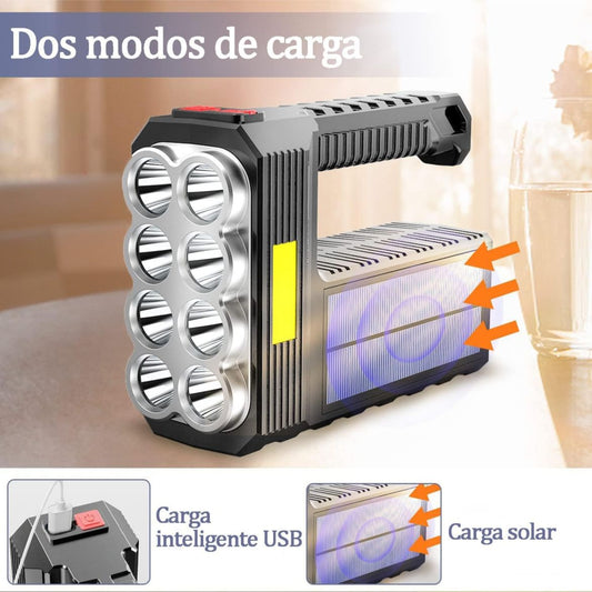 LAMPARA DE EMERGENCIA RECARGABLE Y SOLAR