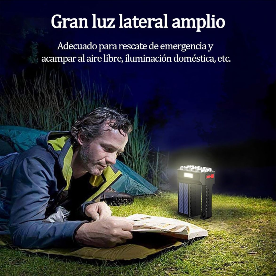 LAMPARA DE EMERGENCIA RECARGABLE Y SOLAR