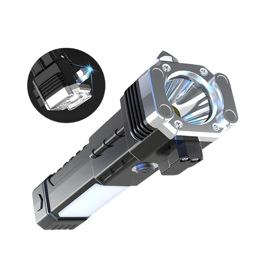 LINTERNA MARTILLO CON IMAN DE SEGURIDAD PARA COCHE, RECARGABLE