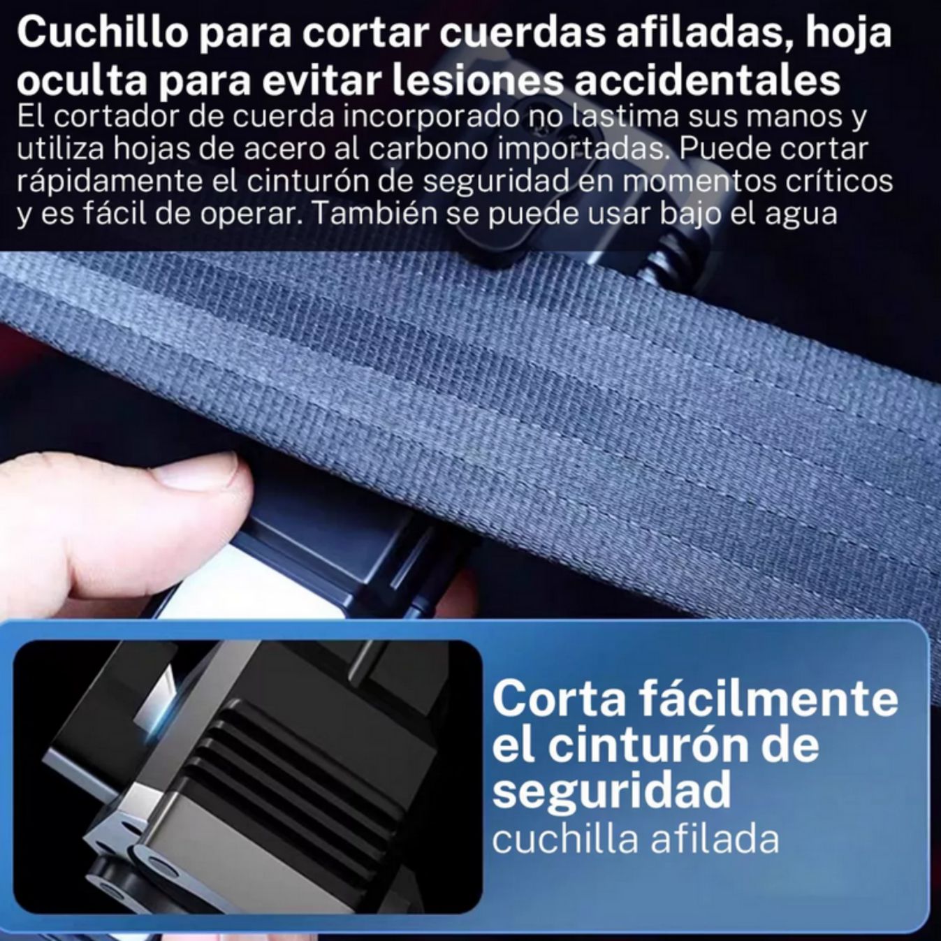 LINTERNA MARTILLO CON IMAN DE SEGURIDAD PARA COCHE, RECARGABLE